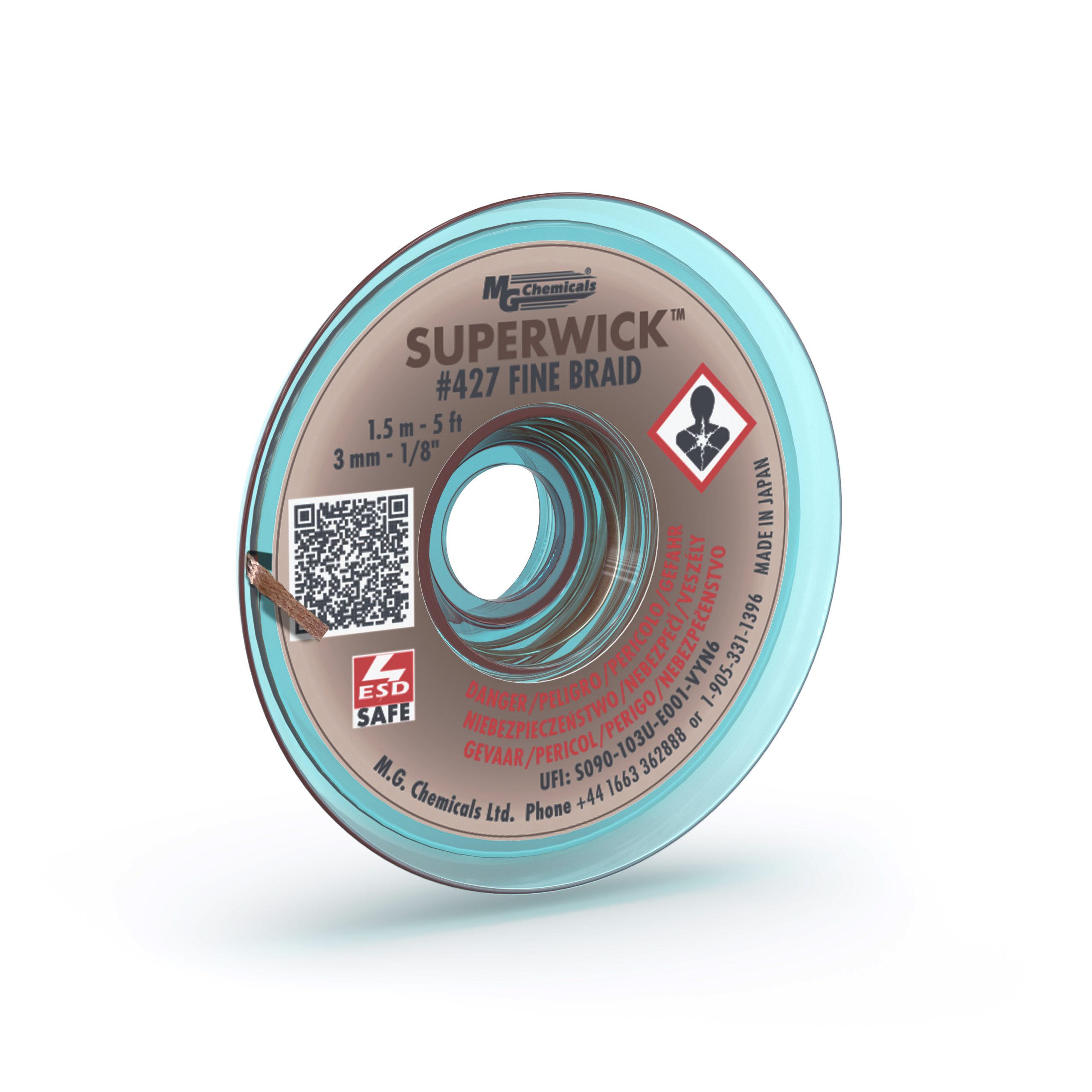 MG Chemicals Super Wick Brown Solder Desolder Braid 1.5M Static Free #427