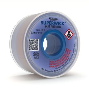 Super Wick 454 2.54mm Wide Fine Braid #4 Blue Static Free 15.24M
