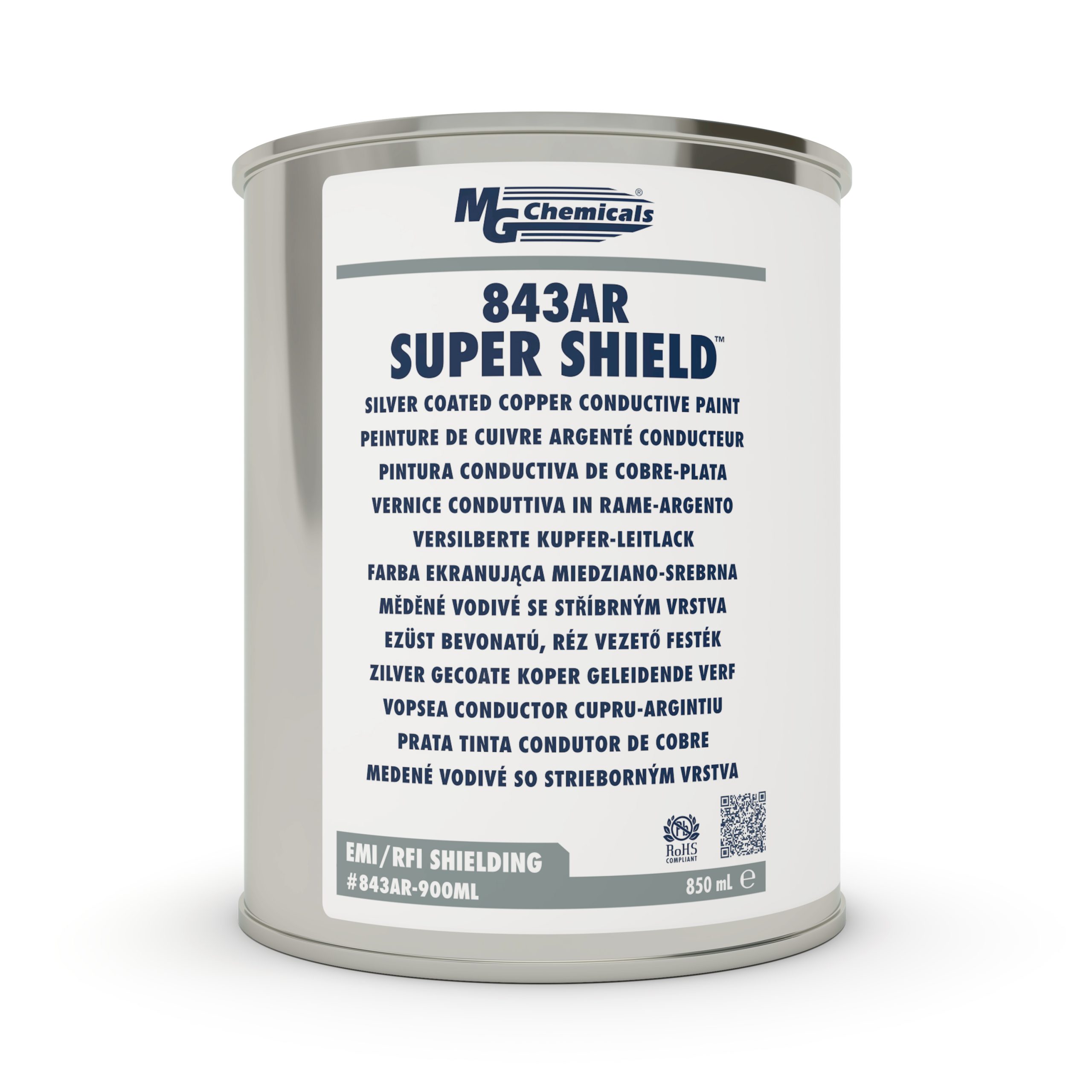 SUPER SHIELD Silver Coated Copper Conductive Coating 843AR-900ML MG Chemicals