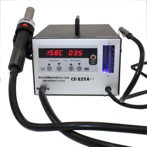 CSI 825A++ desoldering & hot air rework station with vacuum pickup tool