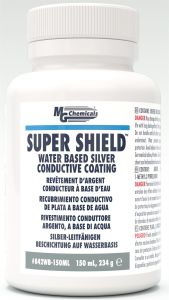New WATER BASE SUPER SHIELD Liquid SILVER Conductive Coating 842WB-150ML