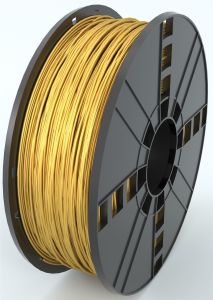 Premium PLA 3D Printer Filament 1.75mm, 1kg spool - Gold