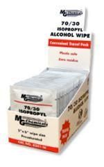 Pack of 25 Individual 70/30 Isopropyl Alcohol Wipes IPA 8241-WX25 by MG Chemicals