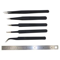 Set of 5 Anti Statiic Precision Tweezers